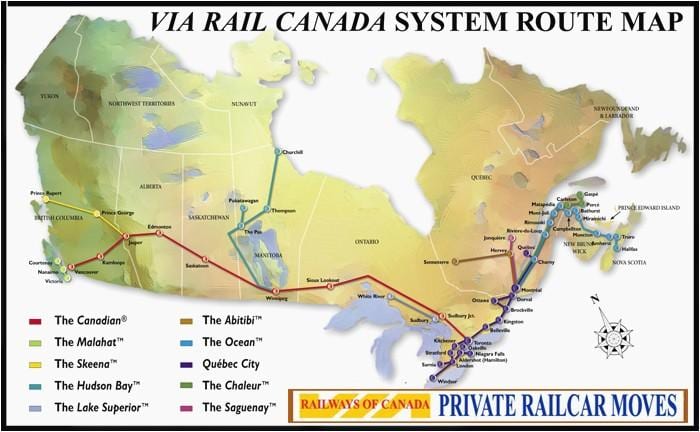 Zemljevid Quebec City železniške postaje