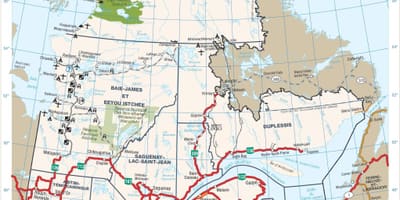 Zemljevid cesta Quebec, kanada