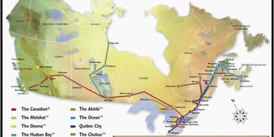 Zemljevid Quebec City železniške postaje