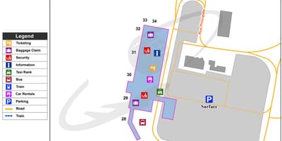 Zemljevid Quebec City airport