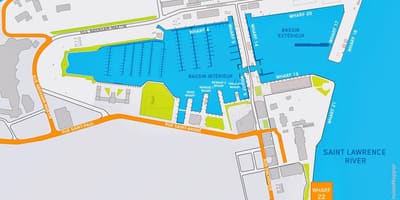 Zemljevid Quebec City cruise terminal