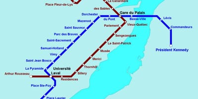 Quebec City zemljevid podzemne železnice