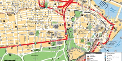 Quebec Cityju v kanadi zemljevid