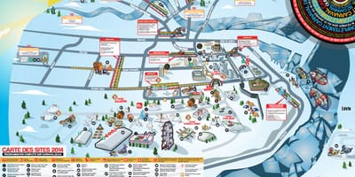 Zemljevid Quebec zimski karneval