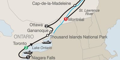Zemljevid Quebec, kanada mesta